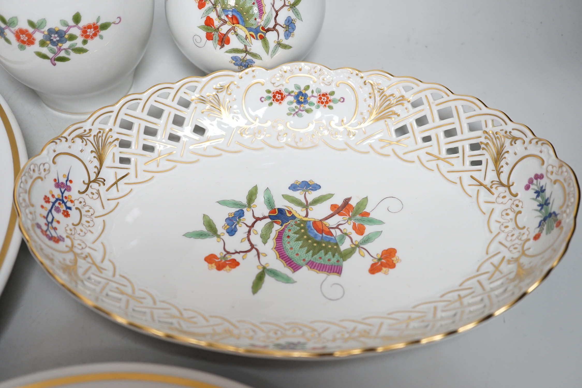 Six items of modern Meissen porcelain, tallest 18cm